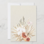 Boho Dried Flowers Ramadan Iftar Dinner Invitation Einladung (Rückseite)