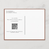 Boho Dried Palm and Orchids Foto Save the Date Ankündigungspostkarte (Rückseite)