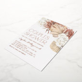 Boho Dried Palm Blätter and Orchids Couples Dusche Folieneinladung (Gedreht)