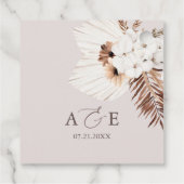 Boho Dried Palm Blätter Hochzeit Geschenkanhänger (Rückseite)