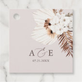 Boho Dried Palm Blätter Hochzeit Geschenkanhänger (Vorderseite)