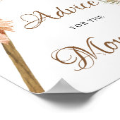 Boho Dried Palm Blätter Pampas Grass Advice Unters Poster (Ecke)