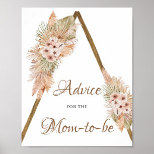 Boho Dried Palm Blätter Pampas Grass Advice Unters Poster