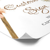 Boho Dried Palm Blätter Pampas Grass Custom Sign Poster (Ecke)