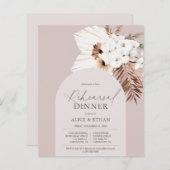 Boho Dried Palm Blätter Probe Dinner (Vorne/Hinten)