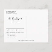 Boho Dried Palm Blätter und Orchideen Hochzeit Einladungspostkarte (Rückseite)