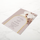Boho Dried Palm Blätter Wedding Foil Einladung (Gedreht)