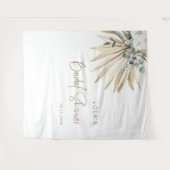 Boho Dried Palm Leaf Bouquet Wandteppich (Vorderseite (Horizontal))