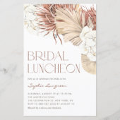 Boho Dried Palm Orchid Bridal Luncheon Einladung (Vorderseite)