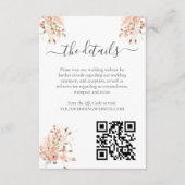 Boho Dried Watercolor Floral Wedding Begleitkarte (Vorderseite)