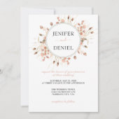 Boho Dried Watercolor Floral Wedding Einladung (Vorderseite)