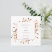 Boho Dried Watercolor Floral Wedding Einladung (Stehend Vorderseite)