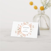 Boho Dried Watercolor Floral Wedding Platzkarte (Rückseite)
