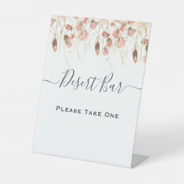 Boho Dried Watercolor Floral Wedding Sockelschild