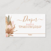 Boho Driving Palms Diaper Raffle Card Begleitkarte (Vorderseite)