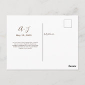 Boho Driving Pampas Grass Autumn Save the Date Postkarte (Rückseite)