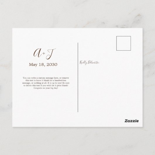 Boho Driving Pampas Grass Autumn Save the Date Postkarte (Rückseite)