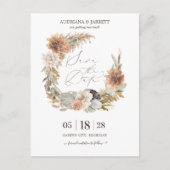 Boho Driving Pampas Grass Autumn Save the Date Postkarte (Vorderseite)