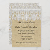 BOHO Druckbrennen in Lace Sinti und Roma Moderne M Einladung (Vorne/Hinten)