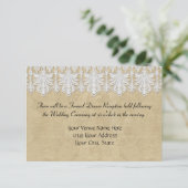 BOHO Druckbrennen in Lace Sinti und Roma Moderne M Einladung (Stehend Vorderseite)