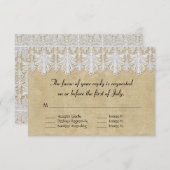 BOHO Druckbrennen in Lace Sinti und Roma Moderne M RSVP Karte (Vorne/Hinten)