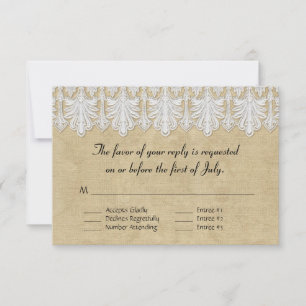 BOHO Druckbrennen in Lace Sinti und Roma Moderne M RSVP Karte