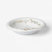 Boho Dry Palm Pampas Grass Floral Wreath Wedding Pappteller (Gewinkelt)