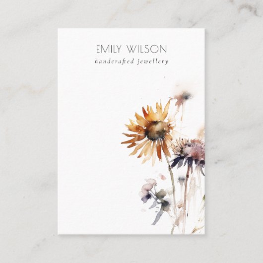 Boho Dry-Wildblume Blank-Schmuckvorlage Visitenkarte (Vorderseite)