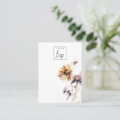 Boho Dry-Wildblume-Logo-Blank-Juwelendisplay Visitenkarte (Stehend Vorderseite)