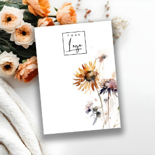 Boho Dry-Wildblume-Logo-Blank-Juwelendisplay Visitenkarte