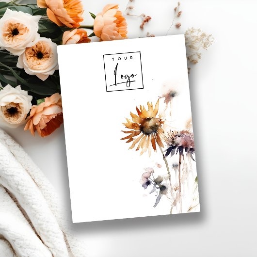 Boho Dry-Wildblume-Logo-Blank-Juwelendisplay Visitenkarte