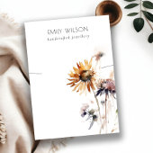 Boho Dry Wildblume Wasserfarben-Netzklammer-Displa Visitenkarte