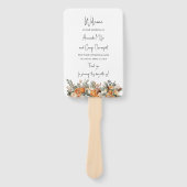 Boho Dry Zitrusgrün Hochzeitsprogramm Fan Fächer (Vorderseite)