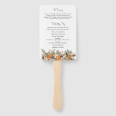 Boho Dry Zitrusgrün Hochzeitsprogramm Fan Fächer (Rückseite)