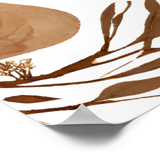 Boho Dschungel Leaf Botanischer Kunststil Einfache Poster (Ecke)