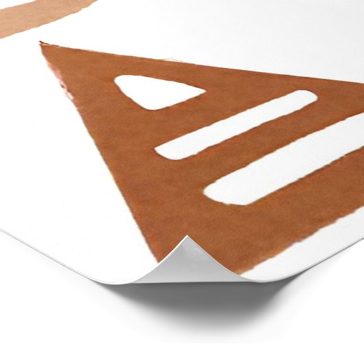 Boho Dschungel Leaf Botanischer Kunststil Einfache Poster (Ecke)