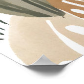 Boho Dschungel Leaf Botanischer Kunststil Einfache Poster (Ecke)