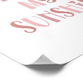 Boho du bist mein Sonnenschein Kinder Dekor Poster (Ecke)