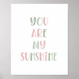 Boho du bist mein Sonnenschein Kinder Dekor Poster