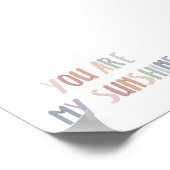 Boho du bist mein Sonnenschein Landschaftsdruck Poster (Ecke)