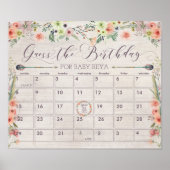 Boho Due Date Calendar Kinderduschenspiel Poster (Vorne)