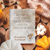 Boho dunkle Fall Thema warme Kaffee Spiral Noteboo Notizblock