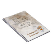 Boho dunkle Fall Thema warme Kaffee Spiral Noteboo Notizblock (Rechte Seite)