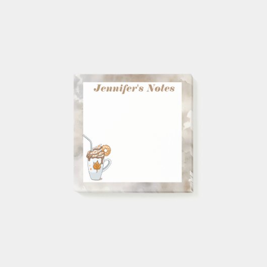 Boho dunkle Herbstthemen Post-it Klebezettel (Vorderseite)