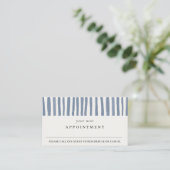 Boho Dusky Blue Watercolor Strips Appointment Visitenkarte (Stehend Vorderseite)