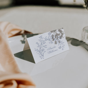Boho Dusty Blau Floral Boho Hochzeit Platzkarten Tischnummer