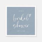 Boho Dusty Blue Brautparty Serviette (Vorderseite)