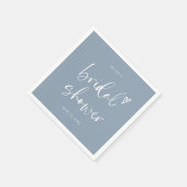 Boho Dusty Blue Brautparty Serviette (Ecke)