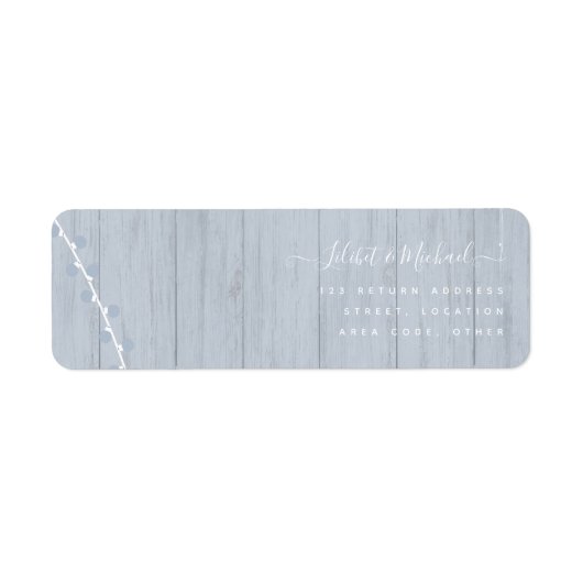 BOHO Dusty Blue Driftwood Mason Jars Wedding (Vorne)