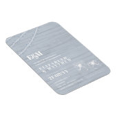 BOHO Dusty Blue Driftwood Mason Jars Wedding Magnet (Rechte Seite)